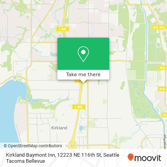 Mapa de Kirkland Baymont Inn, 12223 NE 116th St