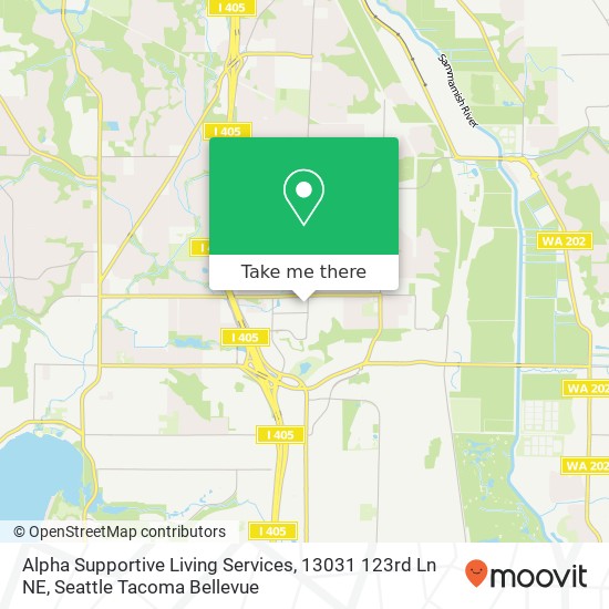 Mapa de Alpha Supportive Living Services, 13031 123rd Ln NE