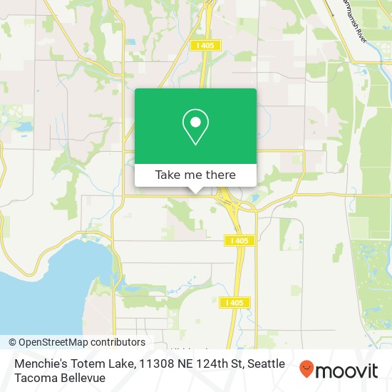 Mapa de Menchie's Totem Lake, 11308 NE 124th St