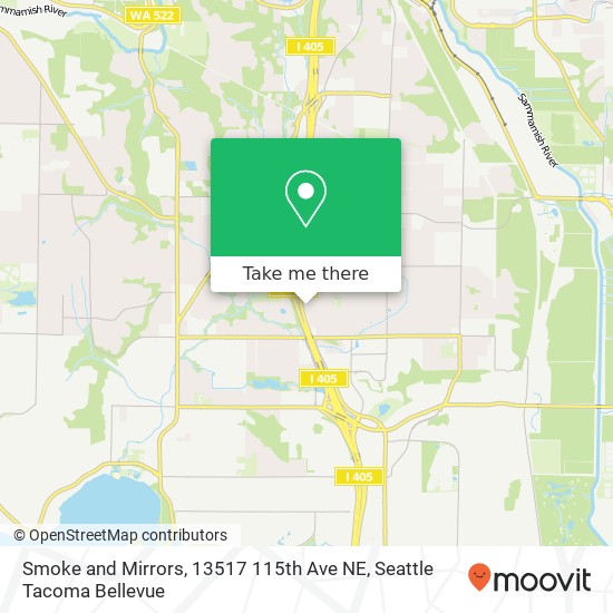 Mapa de Smoke and Mirrors, 13517 115th Ave NE