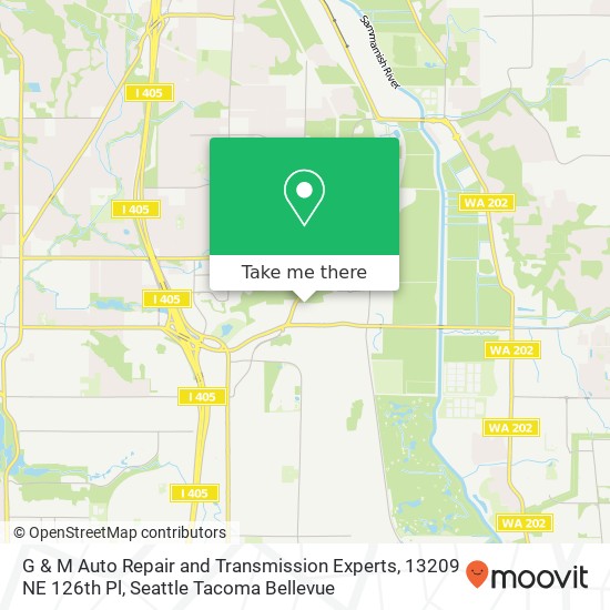 G & M Auto Repair and Transmission Experts, 13209 NE 126th Pl map