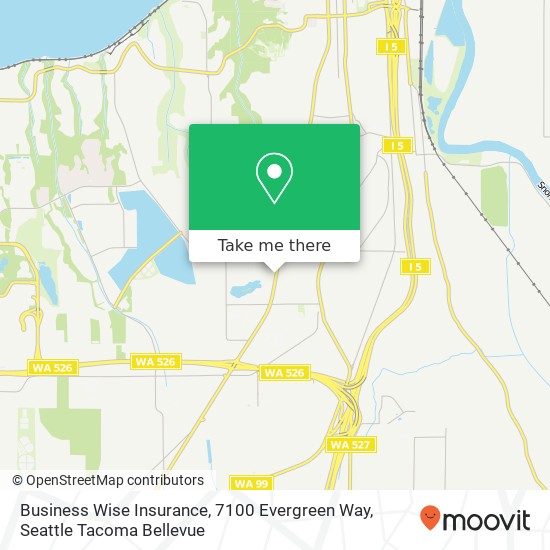 Mapa de Business Wise Insurance, 7100 Evergreen Way