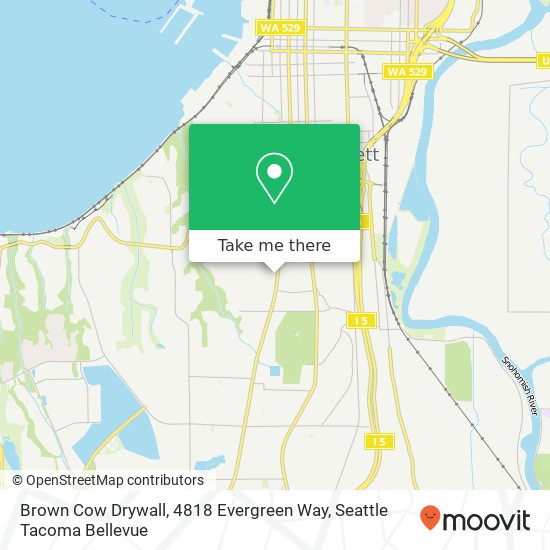 Brown Cow Drywall, 4818 Evergreen Way map