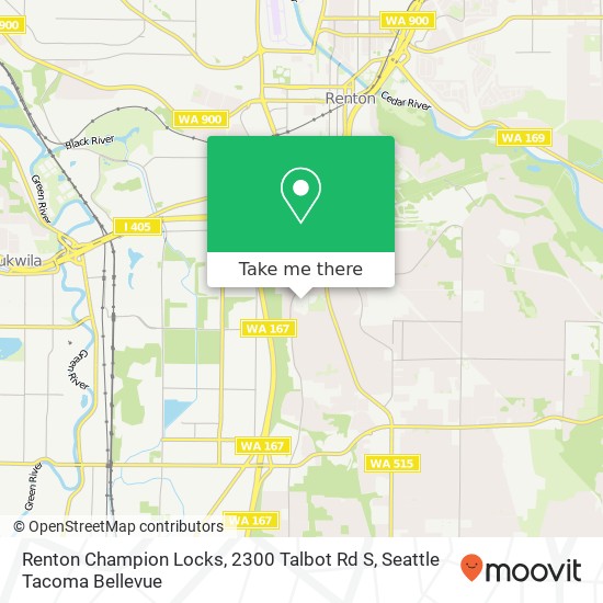 Mapa de Renton Champion Locks, 2300 Talbot Rd S