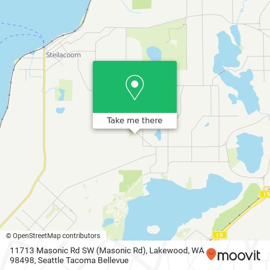 Mapa de 11713 Masonic Rd SW (Masonic Rd), Lakewood, WA 98498