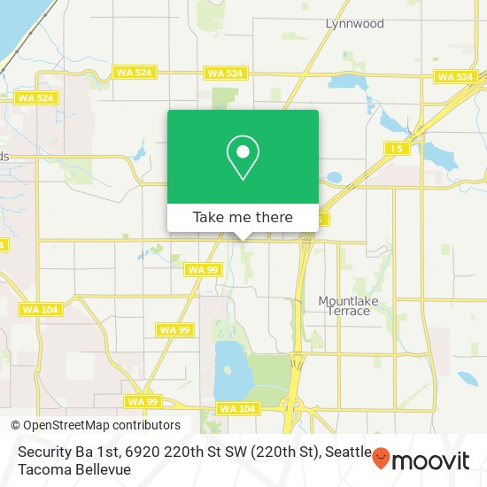 Mapa de Security Ba 1st, 6920 220th St SW