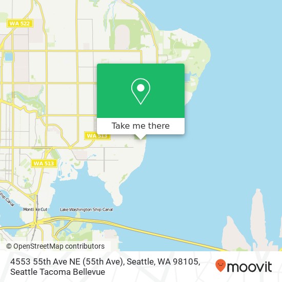 Mapa de 4553 55th Ave NE (55th Ave), Seattle, WA 98105