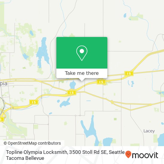 Mapa de Topline Olympia Locksmith, 3500 Stoll Rd SE