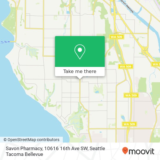 Savon Pharmacy, 10616 16th Ave SW map