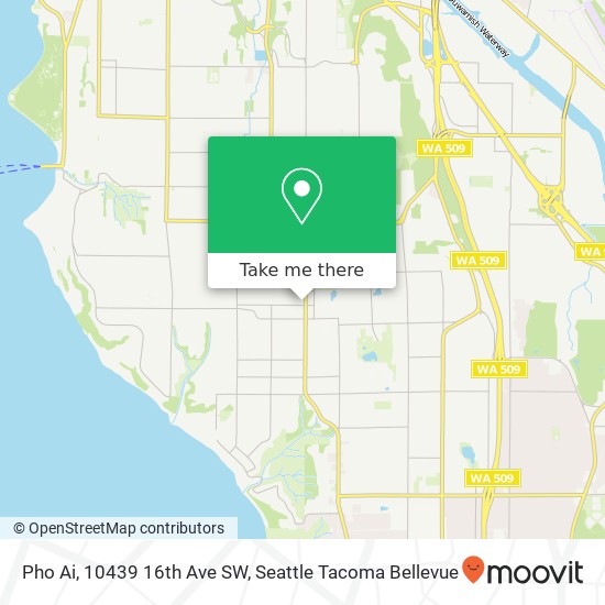 Mapa de Pho Ai, 10439 16th Ave SW