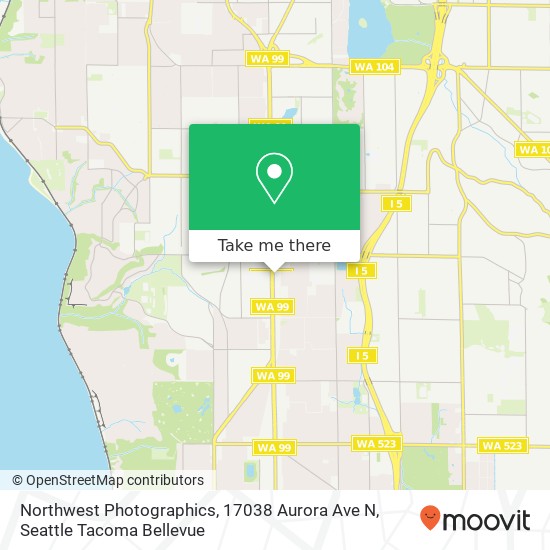 Mapa de Northwest Photographics, 17038 Aurora Ave N