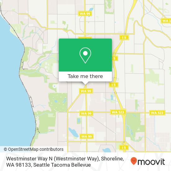 Mapa de Westminster Way N (Westminster Way), Shoreline, WA 98133