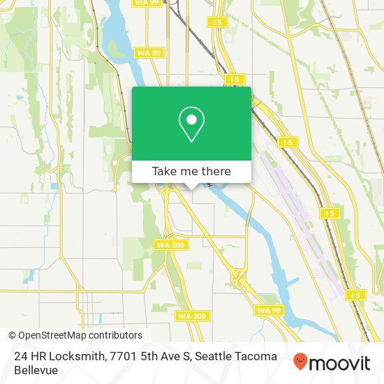 Mapa de 24 HR Locksmith, 7701 5th Ave S