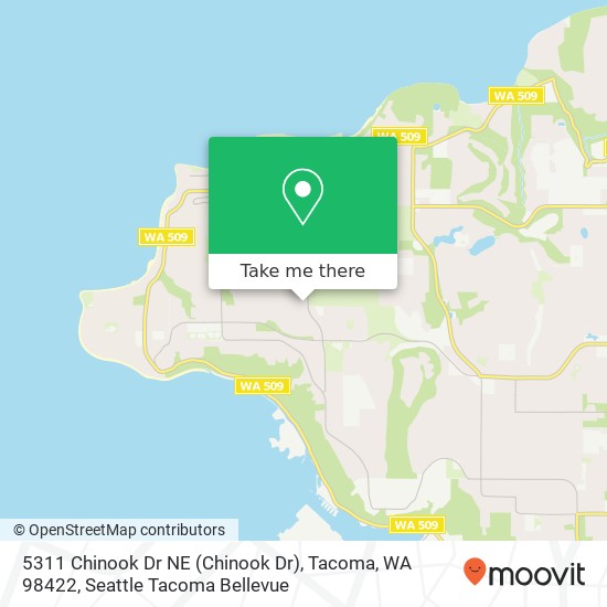 Mapa de 5311 Chinook Dr NE (Chinook Dr), Tacoma, WA 98422