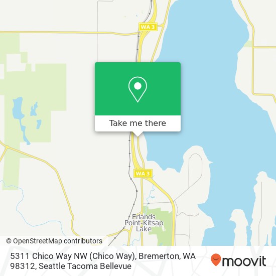 Mapa de 5311 Chico Way NW (Chico Way), Bremerton, WA 98312