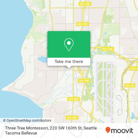 Mapa de Three Tree Montessori, 220 SW 160th St