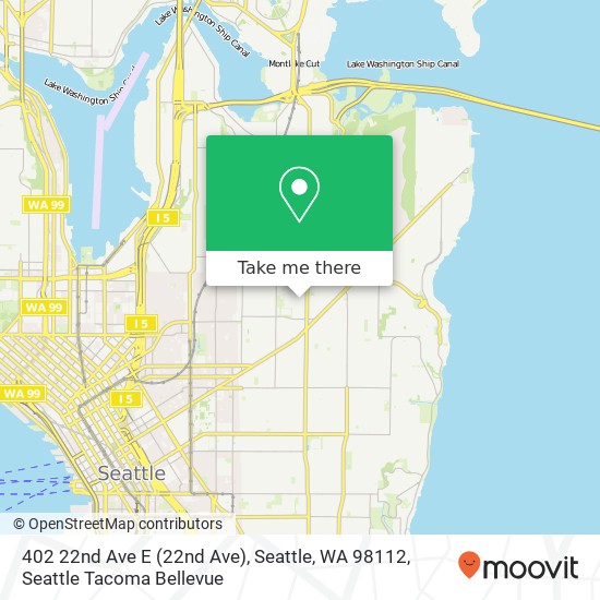 Mapa de 402 22nd Ave E (22nd Ave), Seattle, WA 98112
