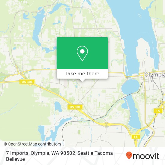 Mapa de 7 Imports, Olympia, WA 98502