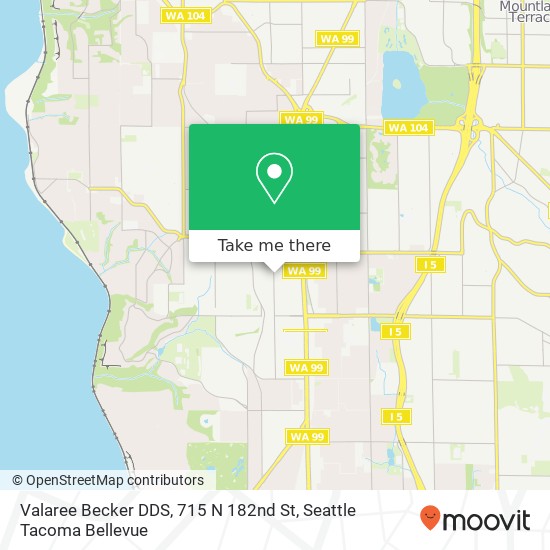 Mapa de Valaree Becker DDS, 715 N 182nd St