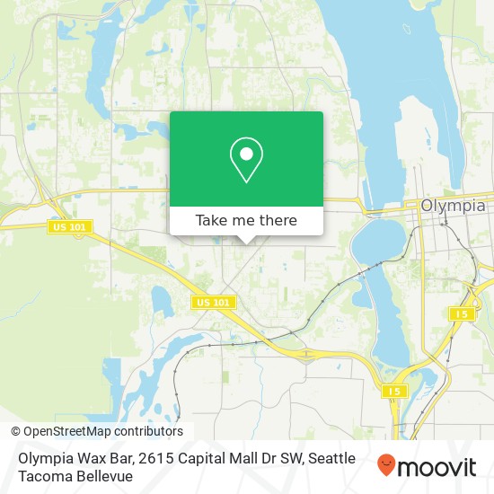 Mapa de Olympia Wax Bar, 2615 Capital Mall Dr SW