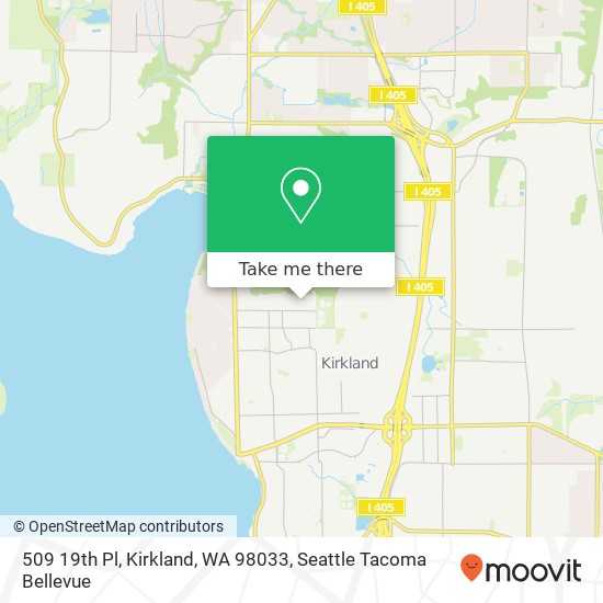 Mapa de 509 19th Pl, Kirkland, WA 98033