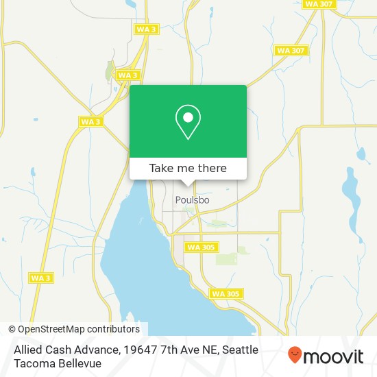 Mapa de Allied Cash Advance, 19647 7th Ave NE