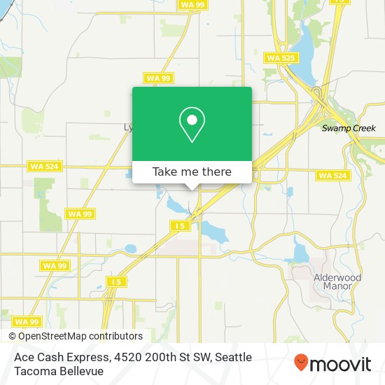 Mapa de Ace Cash Express, 4520 200th St SW