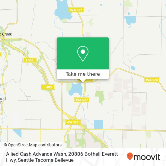 Allied Cash Advance Wash, 20806 Bothell Everett Hwy map