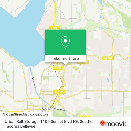 Urban Self Storage, 1105 Sunset Blvd NE map