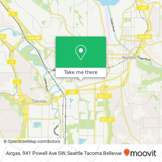 Mapa de Airgas, 941 Powell Ave SW