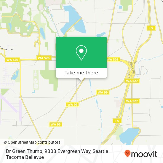 Mapa de Dr Green Thumb, 9308 Evergreen Way