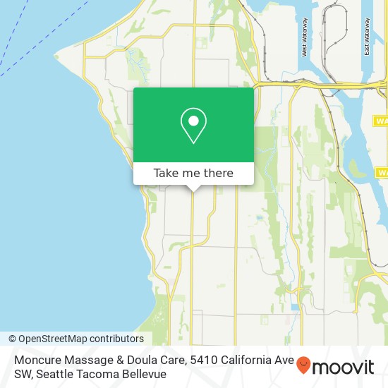 Moncure Massage & Doula Care, 5410 California Ave SW map