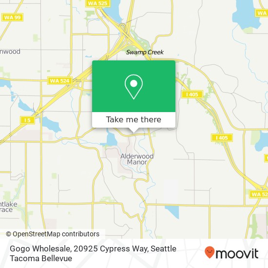 Mapa de Gogo Wholesale, 20925 Cypress Way