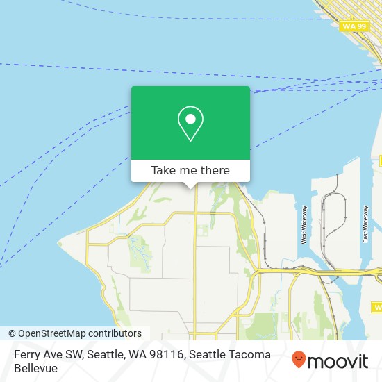 Ferry Ave SW, Seattle, WA 98116 map