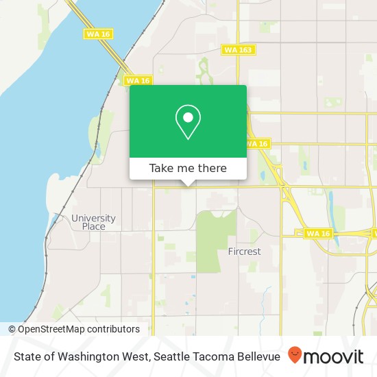 State of Washington West map
