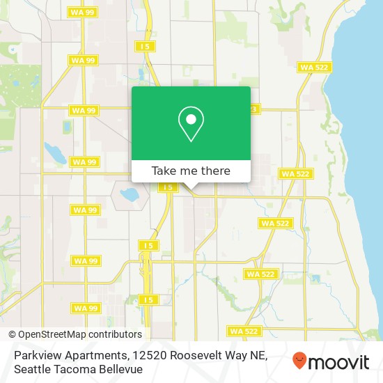 Parkview Apartments, 12520 Roosevelt Way NE map