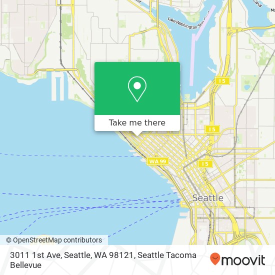 Mapa de 3011 1st Ave, Seattle, WA 98121