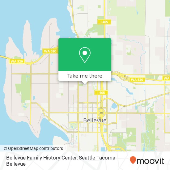 Bellevue Family History Center map