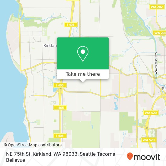 NE 75th St, Kirkland, WA 98033 map