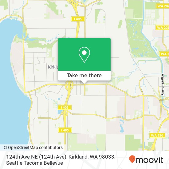 Mapa de 124th Ave NE (124th Ave), Kirkland, WA 98033