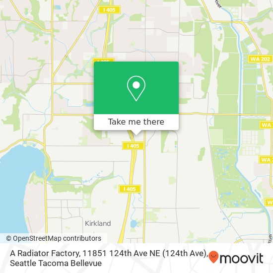 A Radiator Factory, 11851 124th Ave NE map