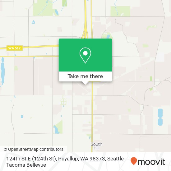 Mapa de 124th St E (124th St), Puyallup, WA 98373