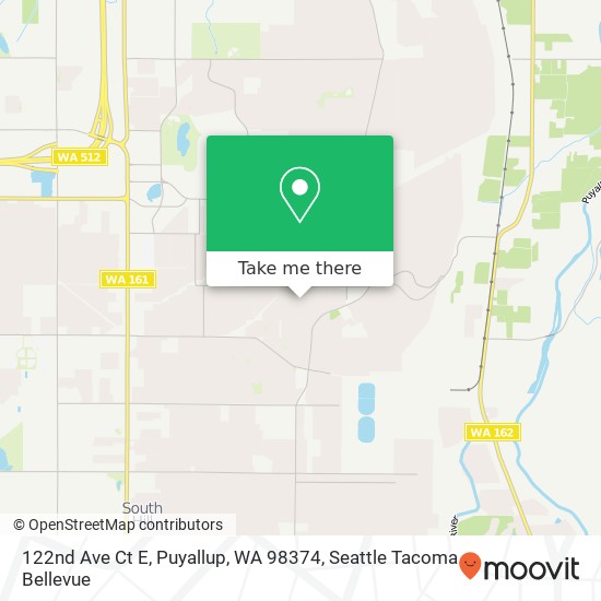 Mapa de 122nd Ave Ct E, Puyallup, WA 98374
