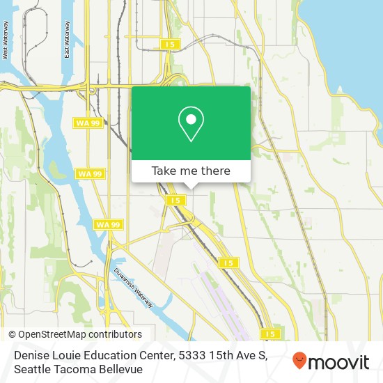 Mapa de Denise Louie Education Center, 5333 15th Ave S