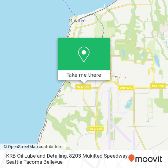 KRB Oil Lube and Detailing, 8203 Mukilteo Speedway map