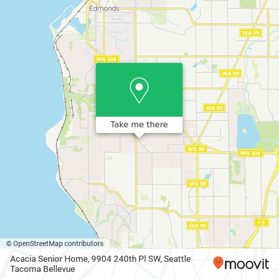 Mapa de Acacia Senior Home, 9904 240th Pl SW