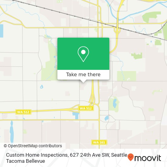 Mapa de Custom Home Inspections, 627 24th Ave SW