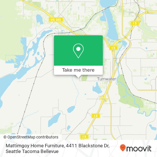 Mapa de Mattimgoy Home Furniture, 4411 Blackstone Dr