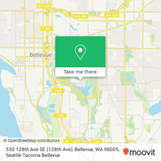 Mapa de 530 128th Ave SE (128th Ave), Bellevue, WA 98005