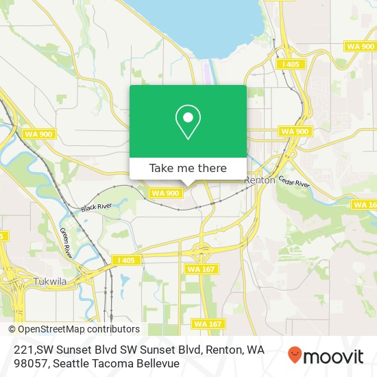 Mapa de 221,SW Sunset Blvd SW Sunset Blvd, Renton, WA 98057